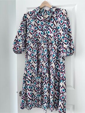maeve sleeveless fitted a-line midi dress Asymmetrical Neckline Draped Dress
